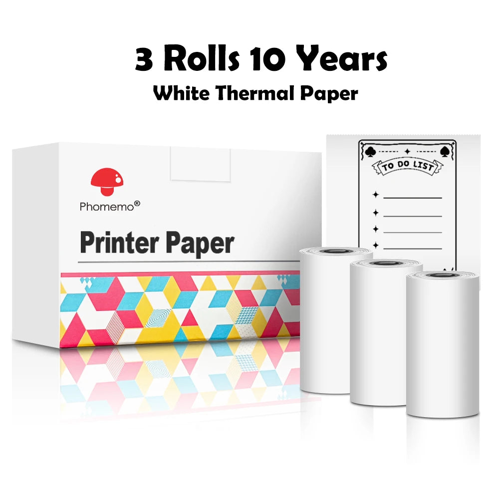 Portable Mini Thermal Printer - Niconica Paper 3 Rolls