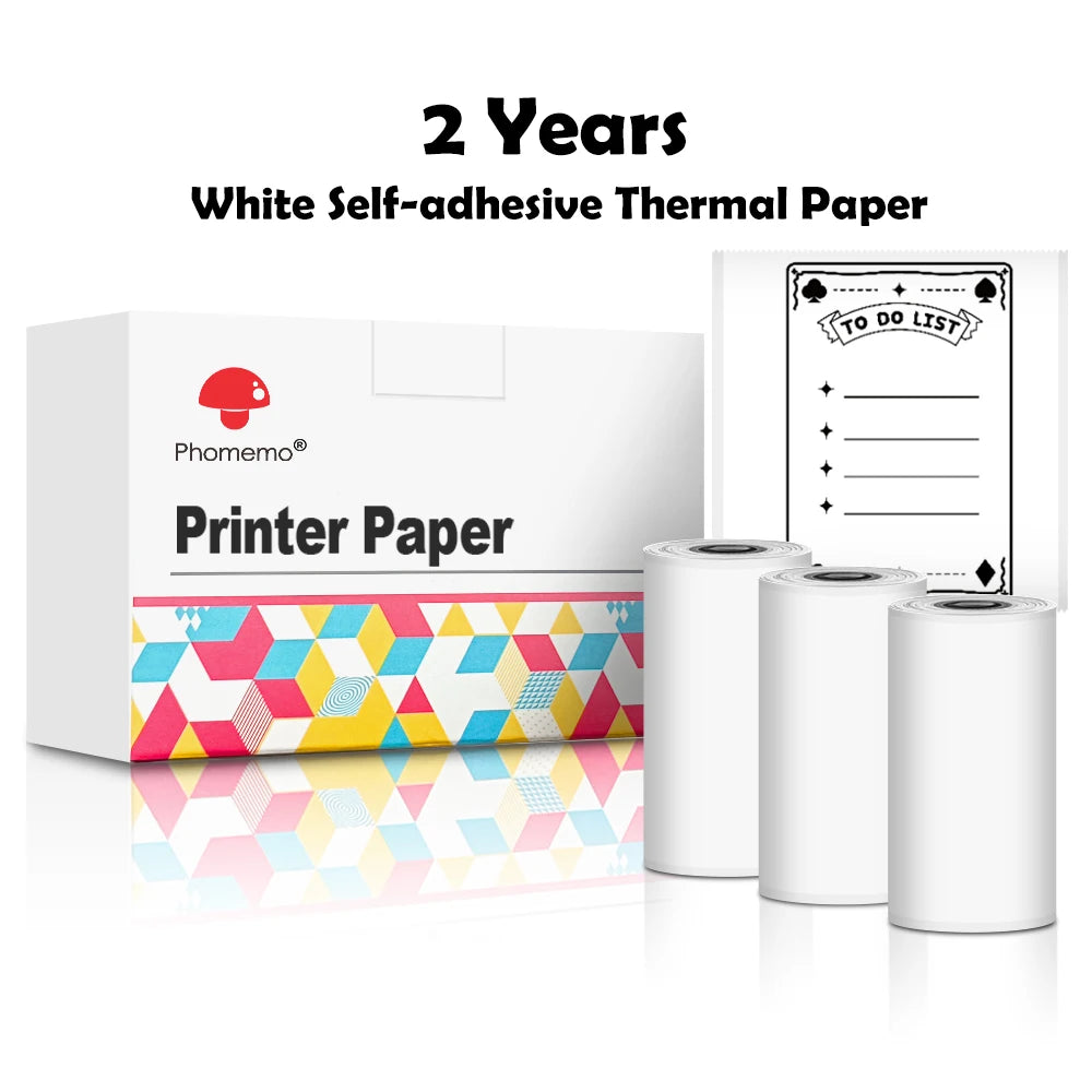 Portable Mini Thermal Printer - Niconica Sticker 3 Rolls